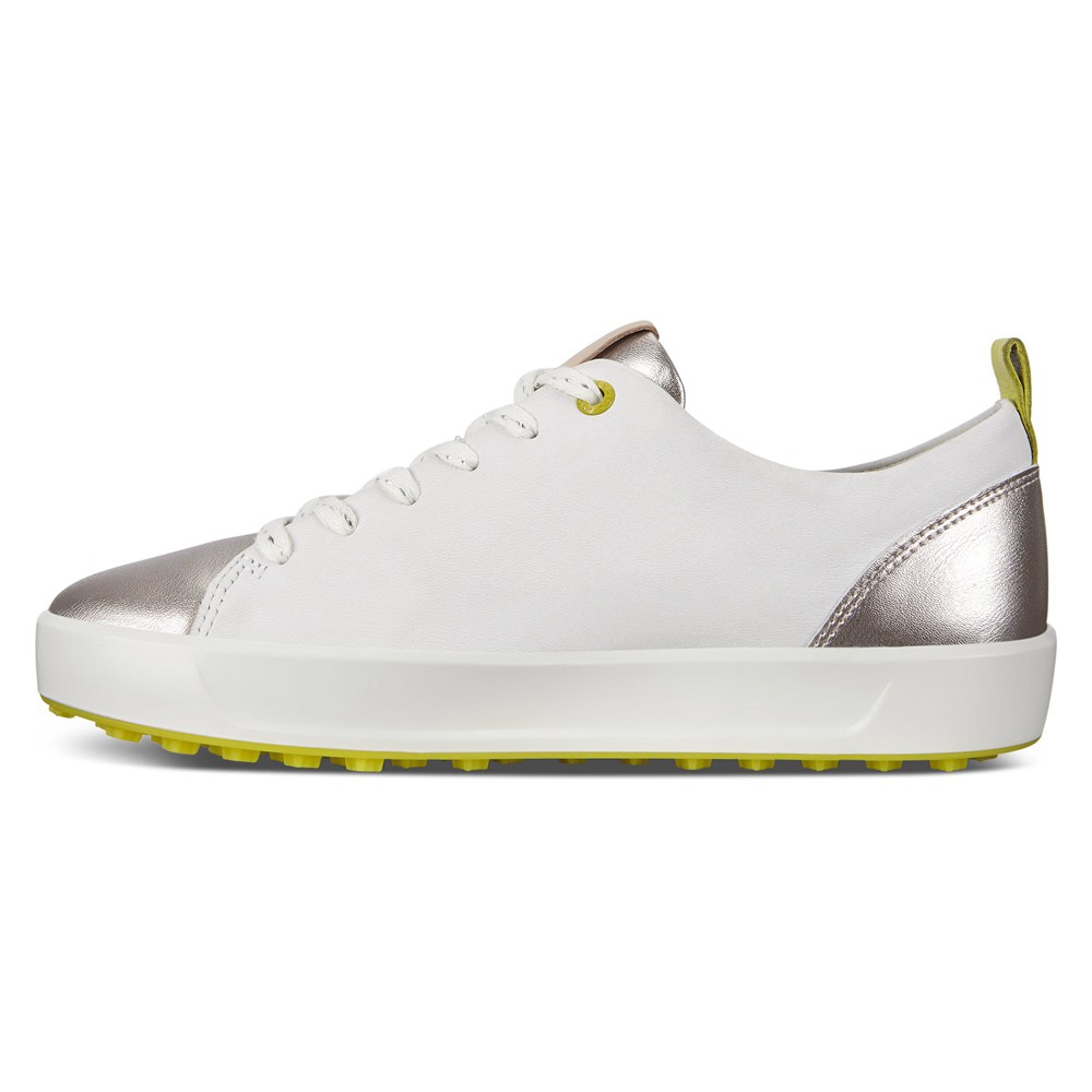 Zapatos De Golf Mujer - ECCO Soft - Blancos - CRN549176